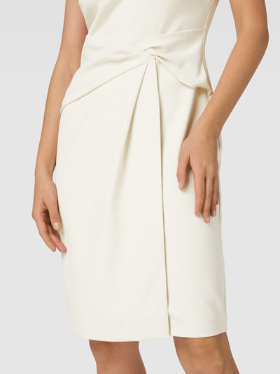 Lauren Ralph Lauren Cocktailkleid mit Knotendetail Modell 'SARAN' Ecru 3