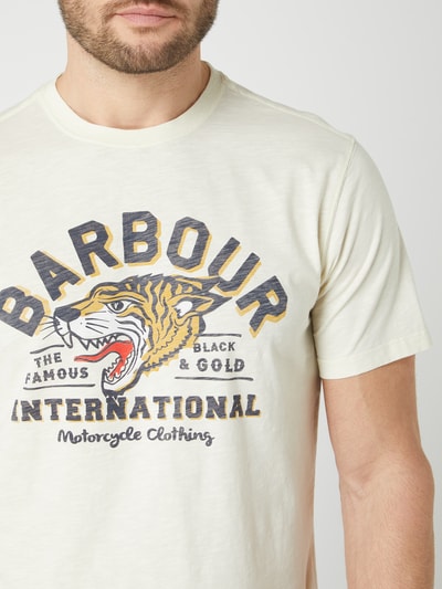 Barbour International™ Tailored Fit T-Shirt aus Baumwolle  Beige 3