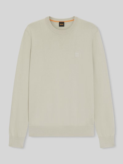BOSS Orange Regular Fit Pullover aus Baumwoll-Kaschmir-Mix Modell 'Kanovano_S' Beige 2