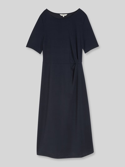 Tom Tailor regular fit midi-jurk met knoopdetail Donkerblauw - 2
