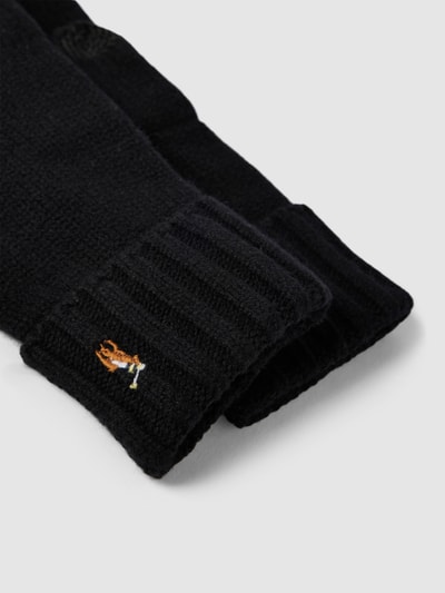 Polo Ralph Lauren Rękawiczki wełniane z efektem melanżu Antracytowy melanż 2