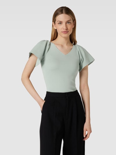 VERO MODA Strickshirt mit V-Ausschnitt Schilf 4