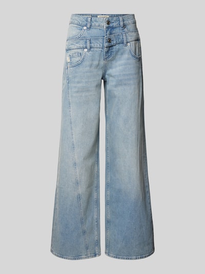 ETIQUETT ESSENTIALS Wide leg jeans in dubbellaagse look, model 'Dancer' Jeansblauw - 2