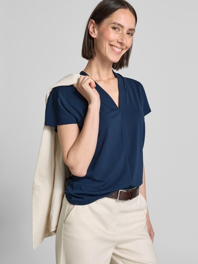 FREE/QUENT Bluzka o kroju regular fit z dekoltem w serek model ‘Yrsa’ Granatowy 3