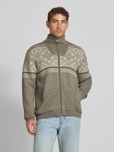 Ellesse Wolljacke mit Stehkragen Modell 'TAURASI' Hellgrau 4