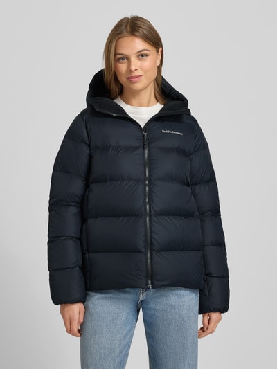 PEAK PERFORMANCE Gewatteerd jack met labelstitching, model 'FROST DOWN' Zwart - 4