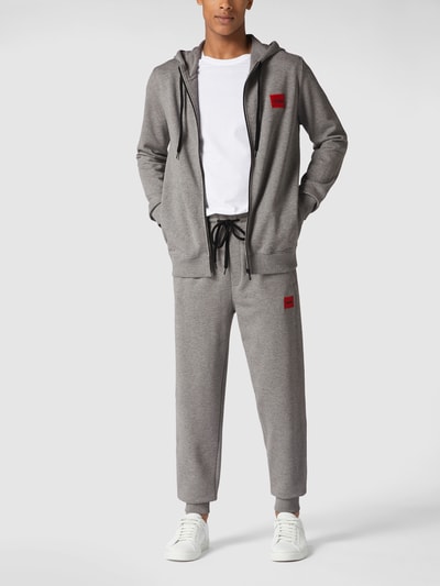 HUGO Sweatpants van katoen, model 'Doak212' Lichtgrijs - 1