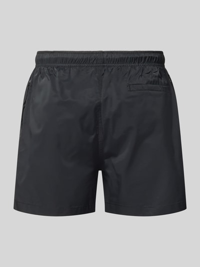 Produktfoto, Badehose mit elastischem Bund und Tunnelzug von MCNEAL in Schwarz, aus Baumwoll-Mix, Regular-Fit, strukturierte Oberfläche