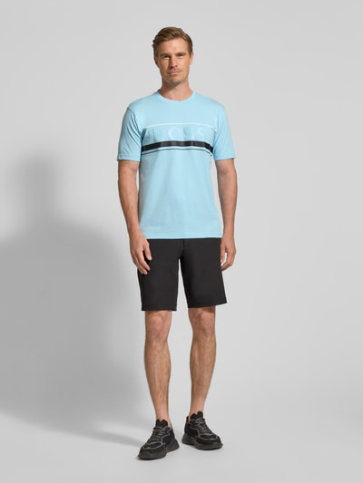 BOSS Green Regular Fit T-Shirt aus reiner Baumwolle Modell 'ICONIC ZONE' Hellblau 1