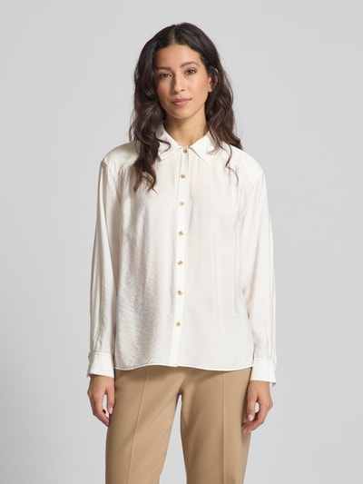 OPUS Regular fit blouse met doorknoopsluiting, model 'Famiga' Offwhite - 4