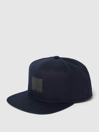 Carhartt Work In Progress Pet met labelpatch, model 'LOGO CAP' Marineblauw - 1