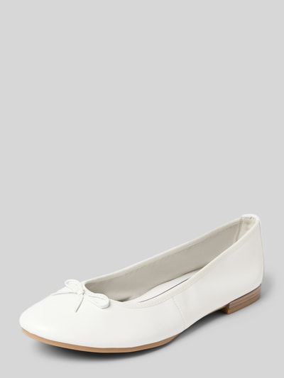 Tamaris Ballerinas mit Zierschleife Weiss 1