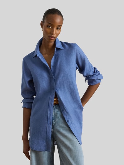 Lauren Ralph Lauren Relaxed Fit Leinenhemd aus reinem Leinen Hellblau 4