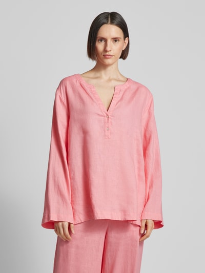 (The Mercer) N.Y. Blouse met V-hals Felroze - 4