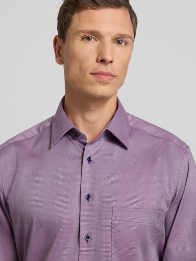 ETERNA Comfort Fit Business-Hemd aus Baumwolle mit Kentkragen Flieder 3
