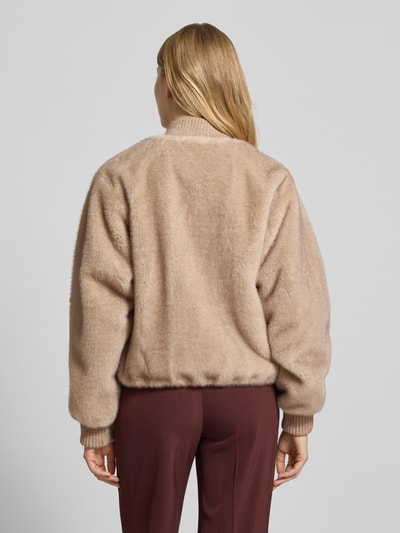 Beaumont Amsterdam Kurtka o kroju regular fit z imitacji futra z zamkiem błyskawicznym dwustronnym Beżowy 5