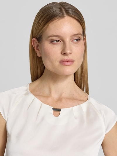 Vera Mont T-Shirt aus Satin mit Rundhalsausschnitt Offwhite 3