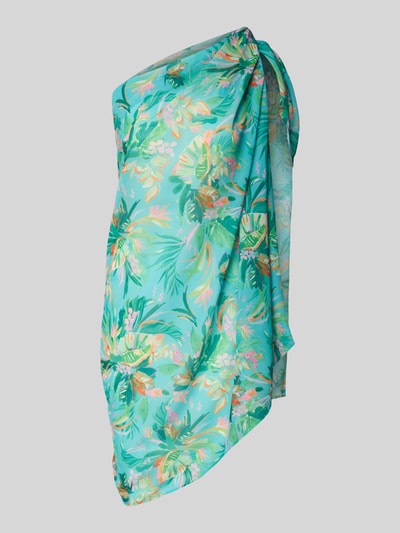 Venice Beach Pareo im One-Shoulder-Look mit Knotendetail Modell 'Sandra' Tuerkis 1