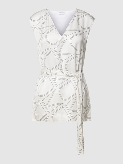 Calvin Klein Womenswear Top met all-over motief Wit - 2