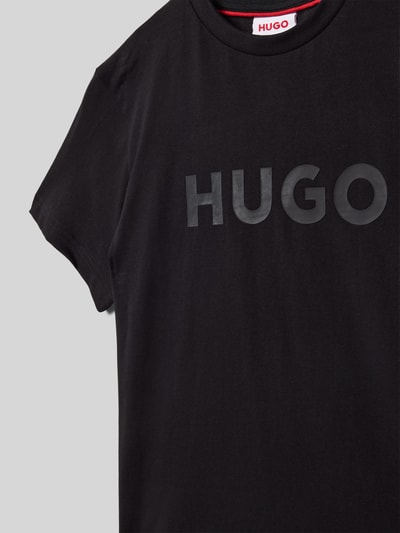 HUGO T-shirt met ronde hals Zwart - 2