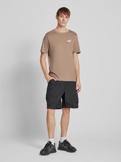 PUMA PERFORMANCE T-Shirt mit Label-Print Taupe 1