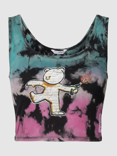 Guess Crop Top mit Motiv-Print Modell 'MOLOTOV BEAR' Anthrazit 2