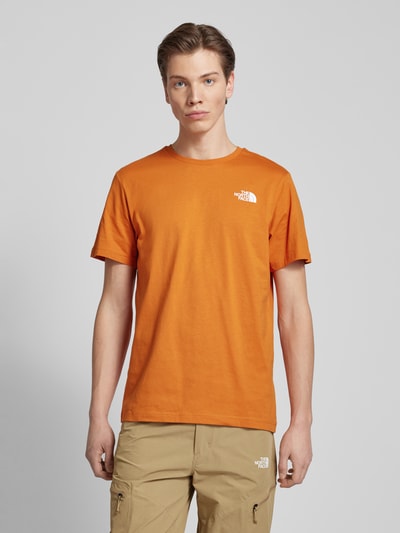 The North Face T-shirt met labelprint, model 'REDBOX' Oranje - 4