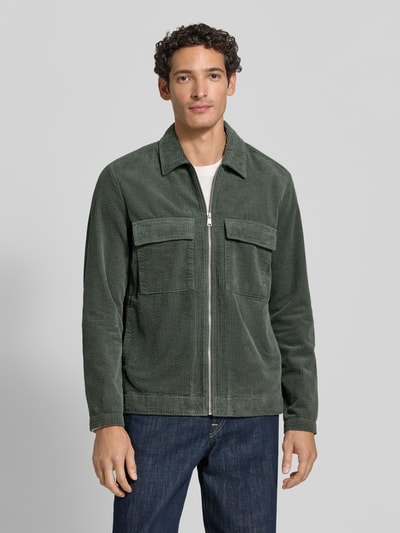 Marc O'Polo Regular Fit Hemdjacke aus reiner Baumwolle Schilf 4