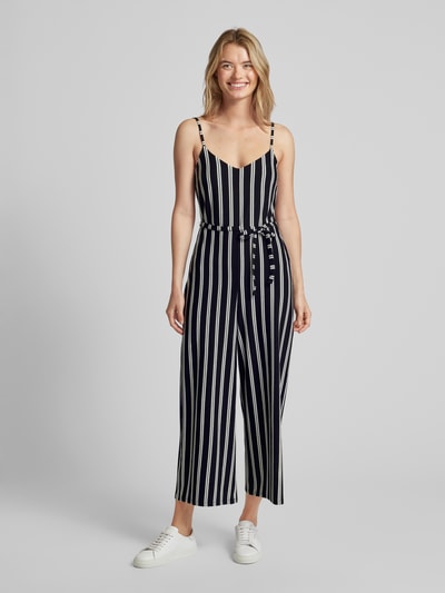 Jake*s Casual Jumpsuit met streepmotief Zwart - 4