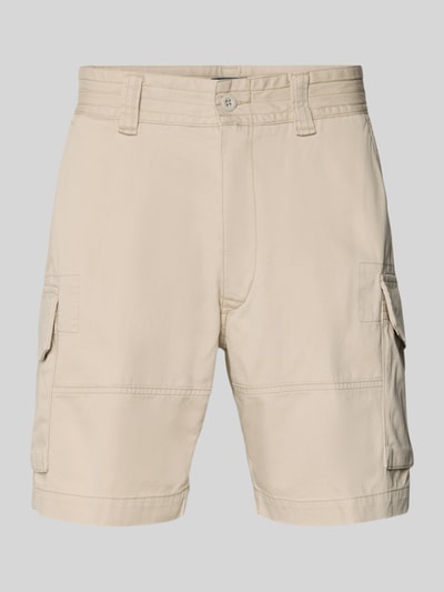 Produktfoto, Relaxed Fit Cargoshorts aus reiner Baumwolle von Polo Ralph Lauren in Beige, unifarbene Webstruktur, Seitentaschen, Cargotaschen, Logo-Stitching.