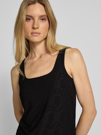 Soyaconcept Top mit Lochstickerei Modell 'INGELA' Black 3