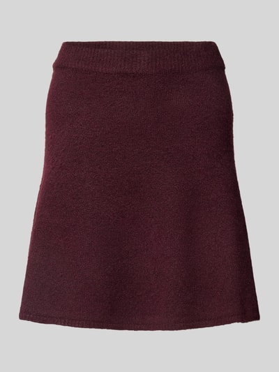 Neo Noir Gebreide rok met elastische band, model 'Gisa' Bordeaux - 2