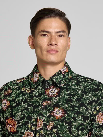 Les Deux Regular fit overhemdjack met kentkraag, model 'Jaiden' Zwart - 3