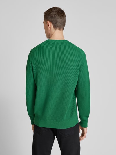 ANNARR Gebreide pullover met ronde hals, model 'RUNE' Groen - 5