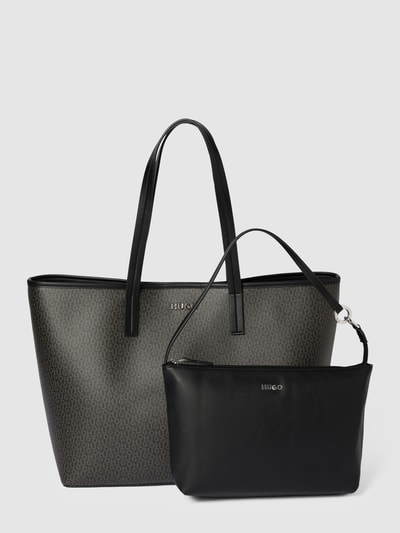 HUGO Shopper mit Allover Muster Modell 'CHRIS SHOPPER' Black 2