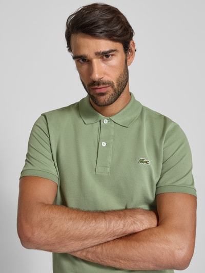 Lacoste Slim Fit Poloshirt aus reiner Baumwolle Gruen 3