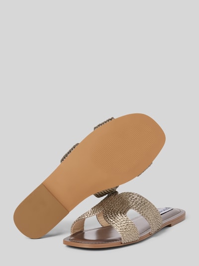 Steve Madden Slides mit breiter Schaftbrücke Modell 'ZARNIA' Gold 4