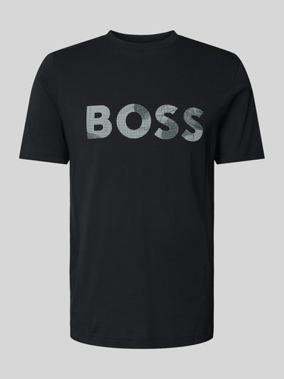 BOSS Green T-shirt met logoprint en ronde hals Zwart - 2