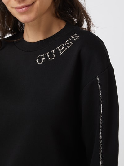 Guess Sweatshirt mit Logo-Applikation Modell 'Gurli' Black 3