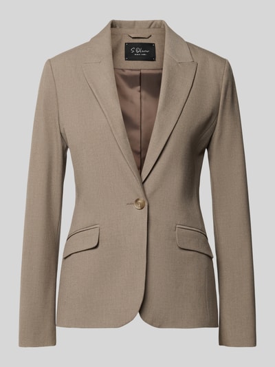 s.Oliver BLACK LABEL Slim Fit Blazer mit Viskose-Anteil Taupe 2