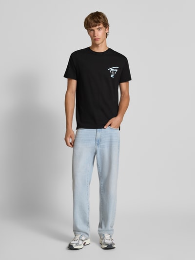 Tommy Jeans Regular Fit T-Shirt aus reiner Baumwolle Black 1
