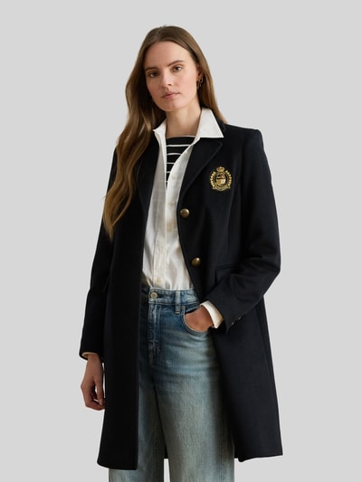 Lauren Ralph Lauren Regular fit lange jas van mix van wol en kasjmier Zwart - 4