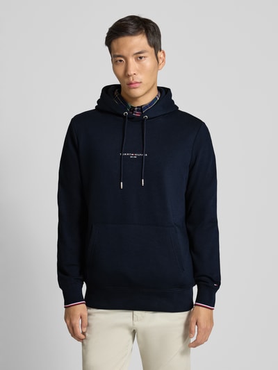 Tommy Hilfiger Regular fit hoodie van katoenmix Marineblauw - 4