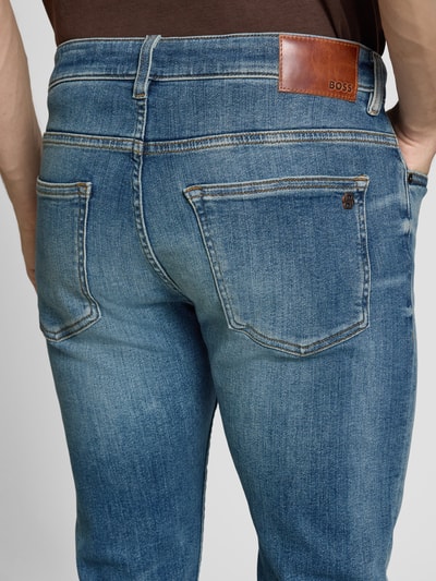 BOSS Orange Slim Fit Jeans aus Baumwoll-Mix Modell 'DELAWARE' Bleu 3