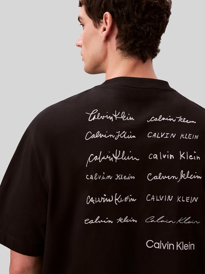 Calvin Klein Jeans Relaxed Fit T-Shirt aus reiner Baumwolle Black 3