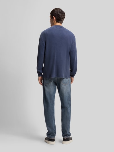 HUGO Blue Regular Fit Sweatshirt aus reiner Baumwolle Modell 'Nistrico' Marine 5