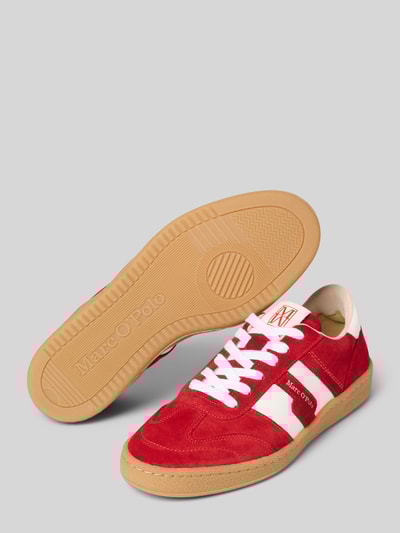 Marc O'Polo Lage sneakers van echt rundersuède  Rood - 4