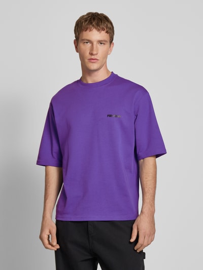 REVIEW T-Shirt mit Label-Print Purple 4