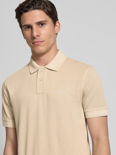 BOSS Orange Regular fit poloshirt van puur katoen, model 'PRIME' Beige - 3