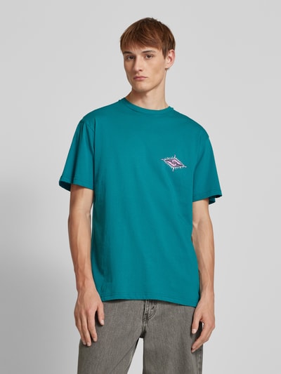 Quiksilver T-shirt met labelprint Groen - 4